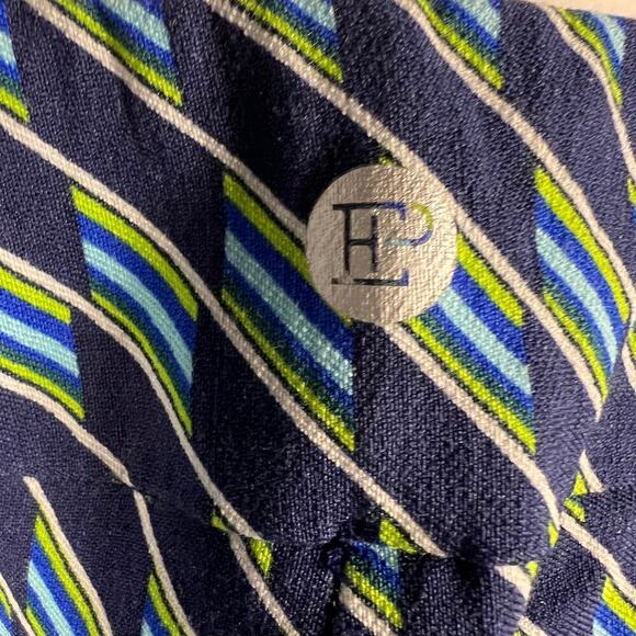 EPNY Golf Tricolor Dash Diagonal Shorts Inky Blue Multi Fitted Stretch Size M - Picture 11 of 12